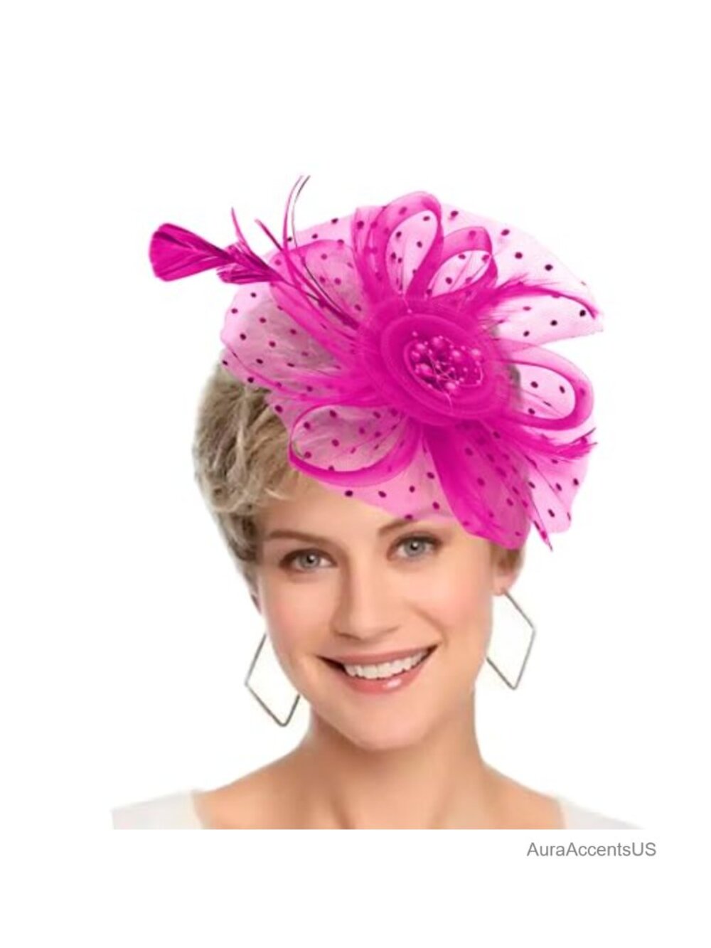 Vintage Feather Fascinator Headband Hair Clip Derby Tea Party